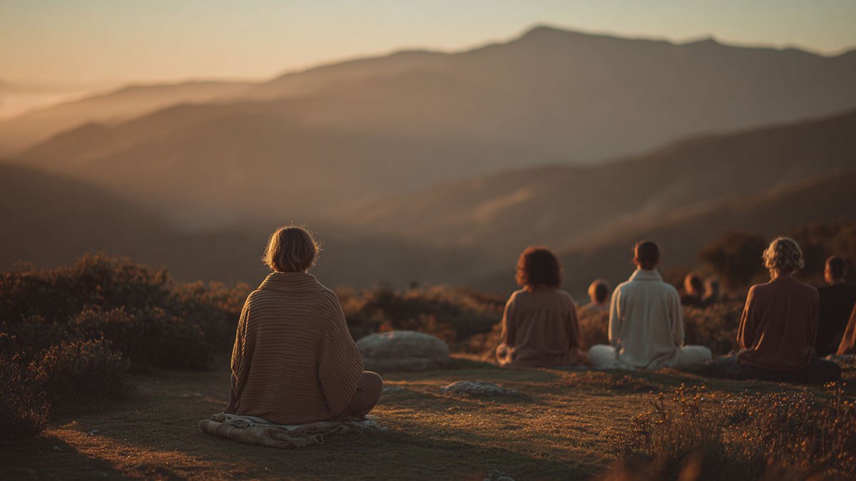 Practicing together in sacred retreat space