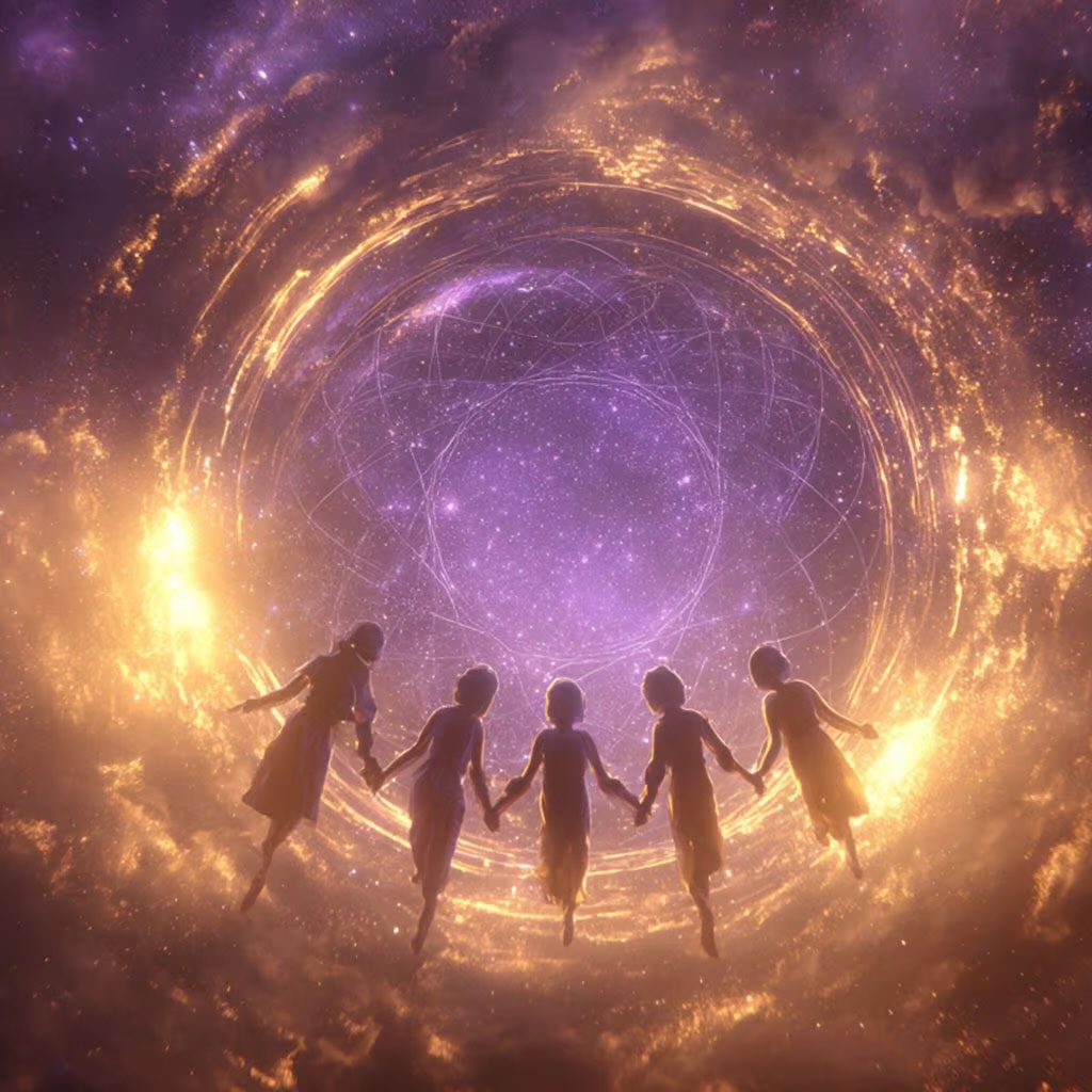 Cosmic family in a circle